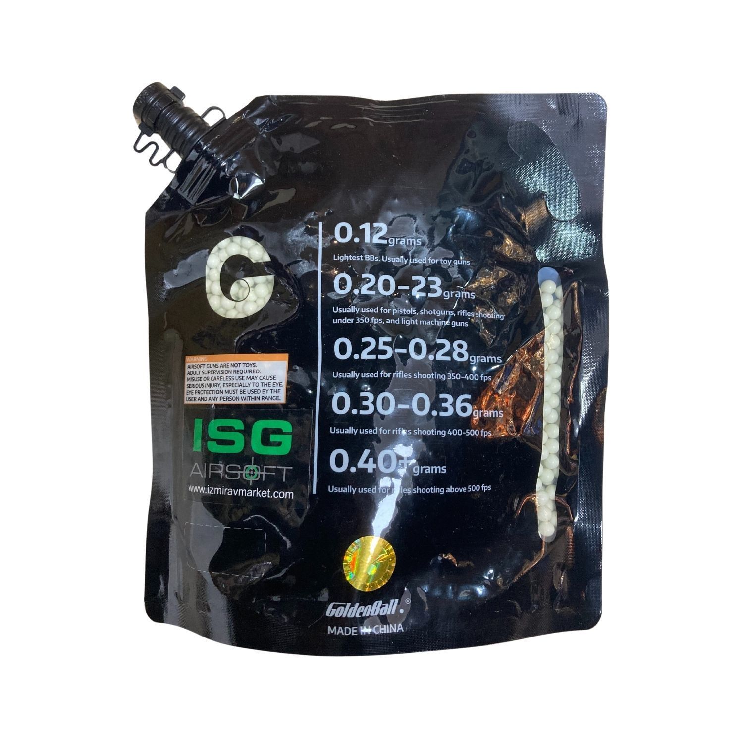 ISGairsoft 0.25g Green Airsoft Tracer BB 3000adet Kolay Dolum Kapaklı Paket - Görsel 2