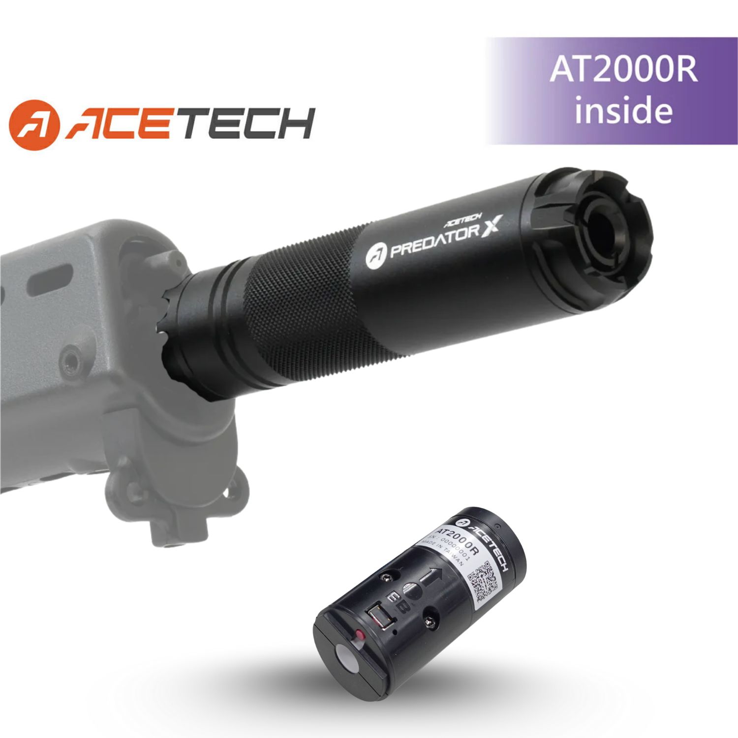 Acetech Predator X AT2000RII Airsoft Tüfek Tracer Unit Susturucu