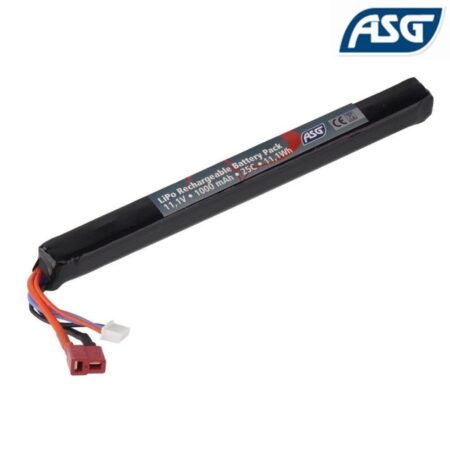 ASG 11.1v 1000 mAh 25C AK Serisi ve EVO Uyumlu Single Stick T-Plug Li-Po Pil