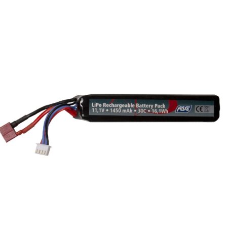 ASG 11.1v 1450 mAh 30C Single Stick T-Plug Li-Po Pil