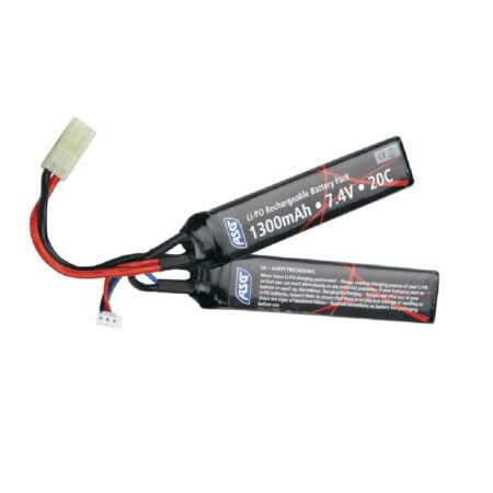 ASG 7.4v 1300mAh 25C Gen2 İki Yaprak Mini Tamiya Li-Po Pil
