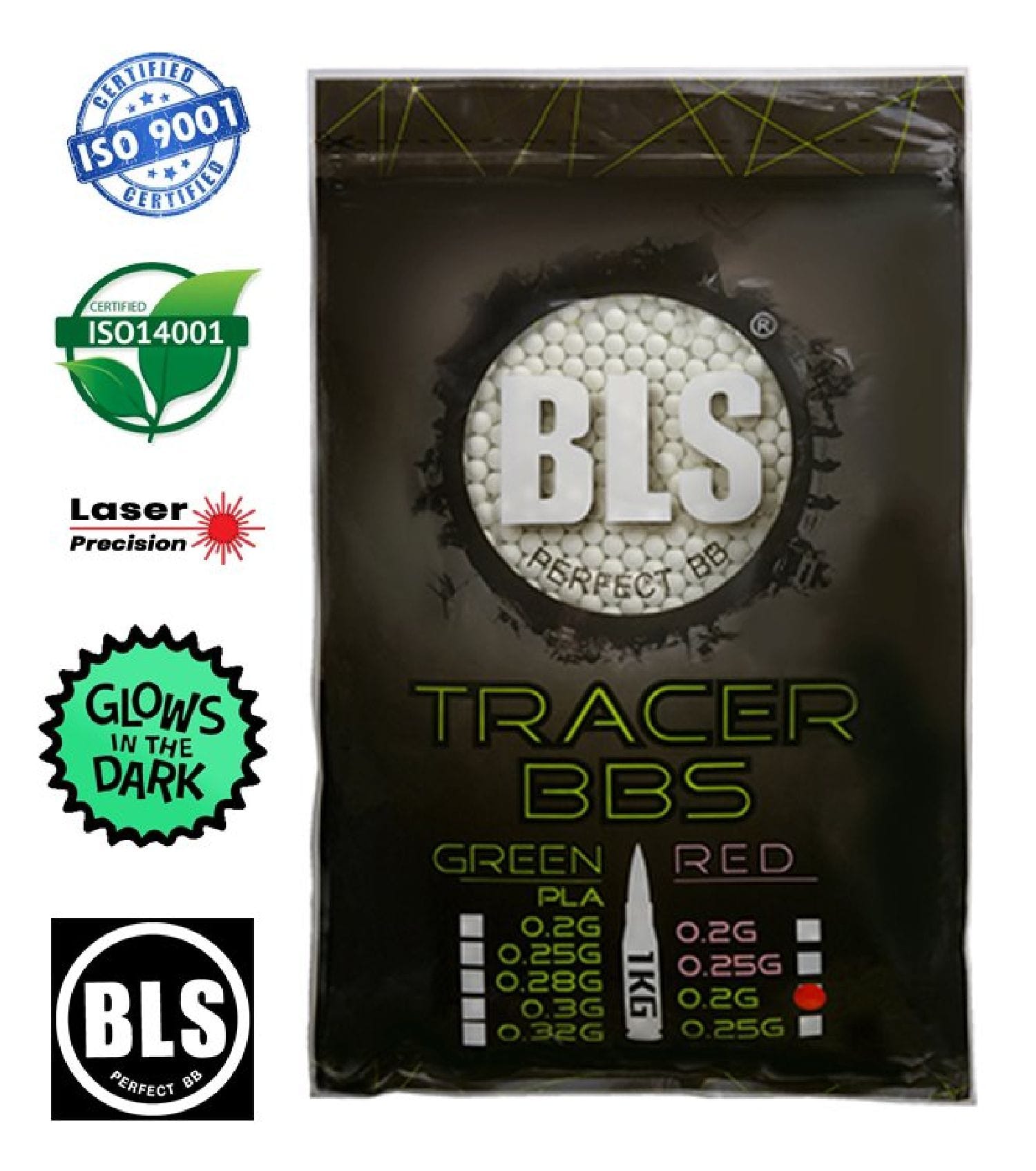 BLS Perfect 0.20g Green Airsoft Tracer BB 5000adet 1KG