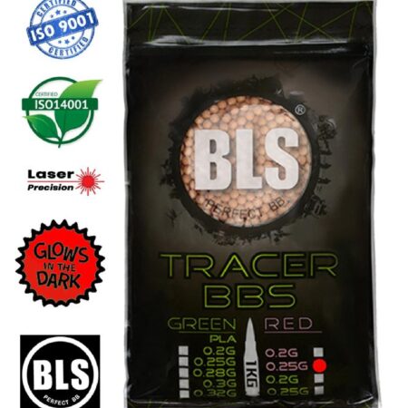 BLS Perfect 0.25g Red Airsoft Tracer BB 4000adet 1KG