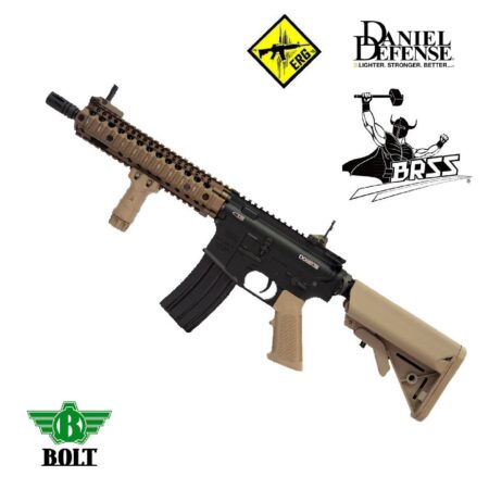 BOLT Daniel Defense Lisanslı DD MK18 MOD1 BRSS Gerçekçi Tepmeli Tan AEG Airsoft Tüfek