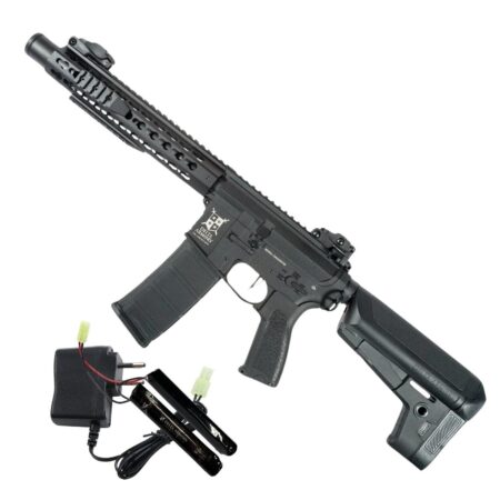 Delta Armory AR15 KeyMod 10" BRAVO Siyah AEG Airsoft Tüfek / Pil Şarj Setli