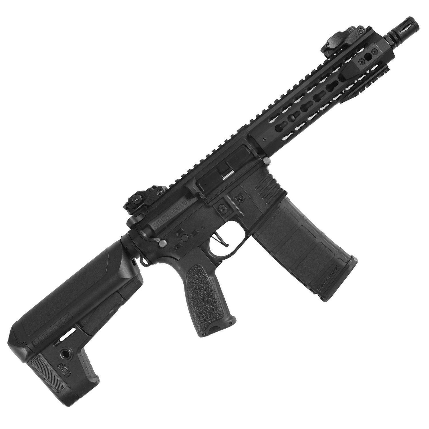 Delta Armory AR15 KeyMod 8" BRAVO Siyah AEG Airsoft Tüfek / Pil Şarj Setli - Görsel 4