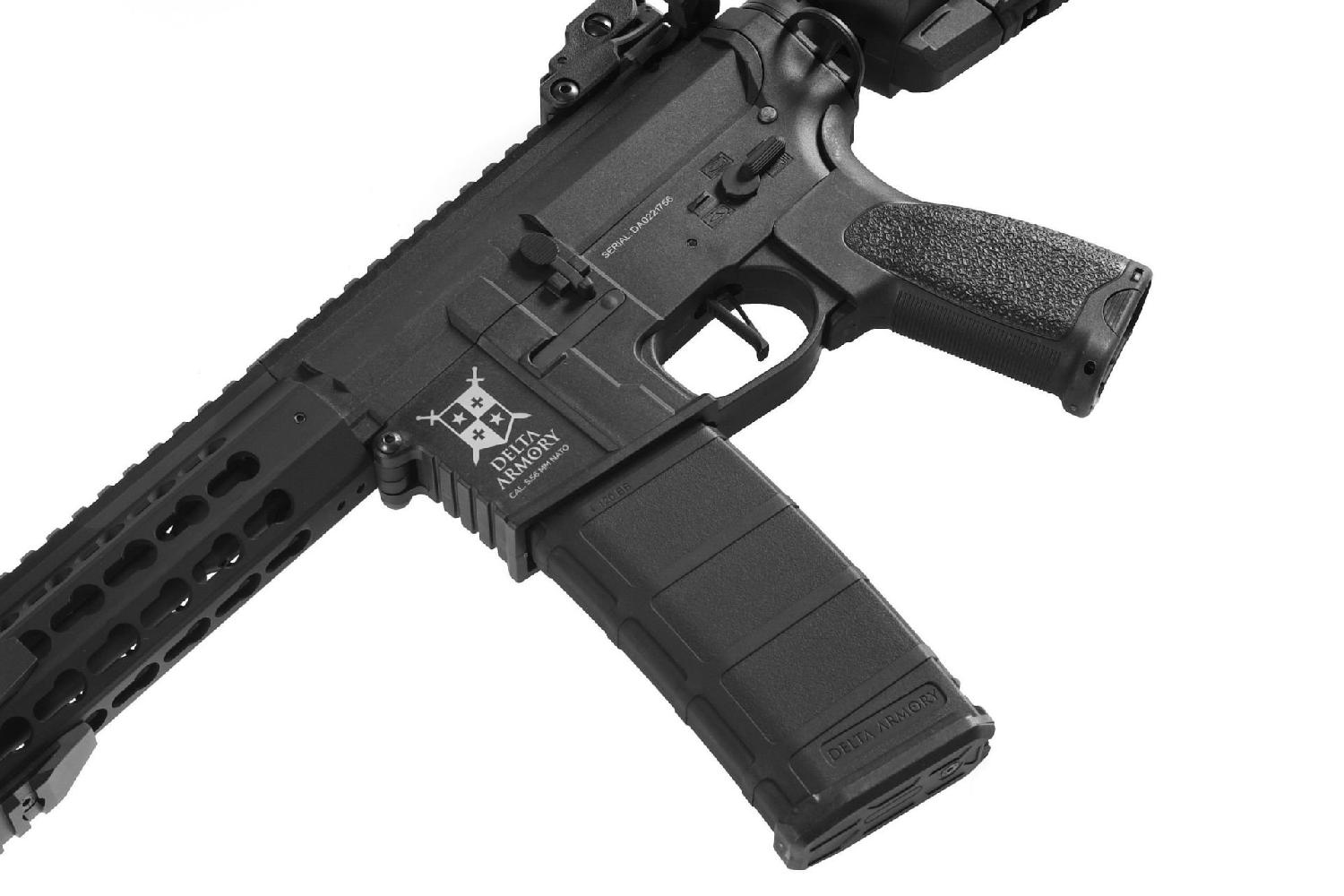 Delta Armory AR15 KeyMod 8" BRAVO Siyah AEG Airsoft Tüfek / Pil Şarj Setli - Görsel 6