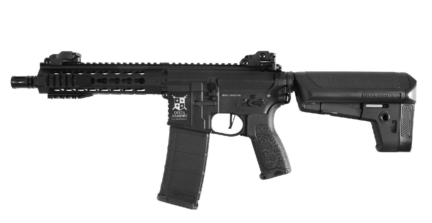 Delta Armory AR15 KeyMod 8" BRAVO Siyah AEG Airsoft Tüfek / Pil Şarj Setli - Görsel 7