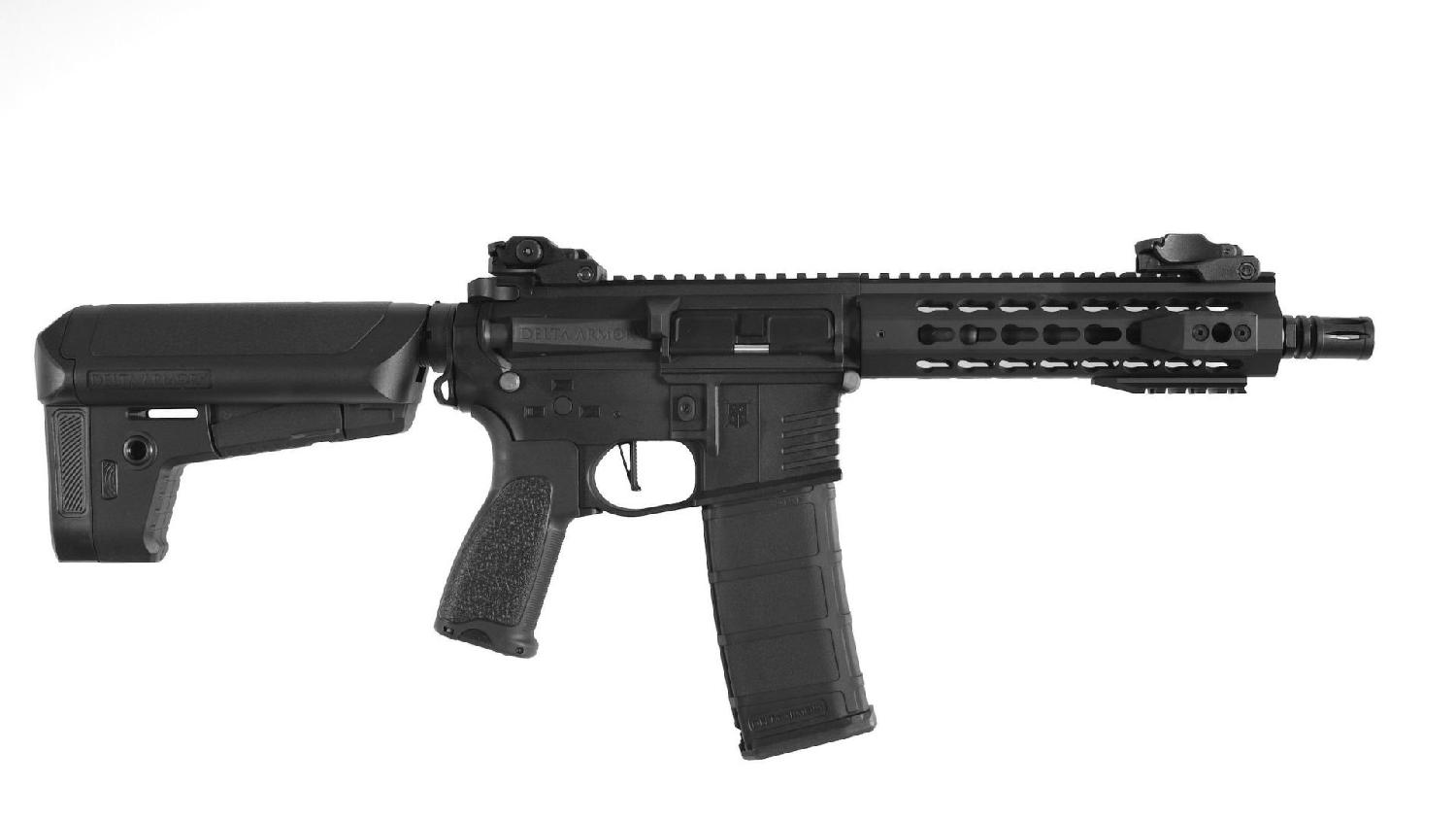 Delta Armory AR15 KeyMod 8" BRAVO Siyah AEG Airsoft Tüfek / Pil Şarj Setli - Görsel 8