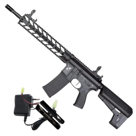 Delta Armory AR15 M-Lok Long BRAVO Siyah AEG Airsoft Tüfek / Pil Şarj Setli