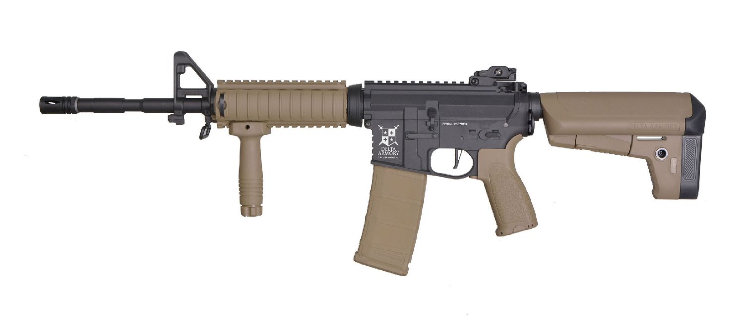 Delta Armory AR15 RIS BRAVO Half Tan AEG Airsoft Tüfek / Pil Şarj Setli - Görsel 6