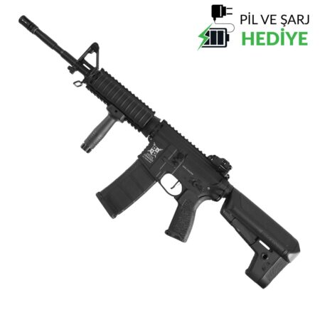 Delta Armory AR15 RIS BRAVO Siyah AEG Airsoft Tüfek / Pil Şarj Setli