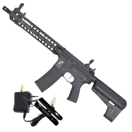 Delta Armory AR15 URX3 12" BRAVO Siyah AEG Airsoft Tüfek / Pil Şarj Setli