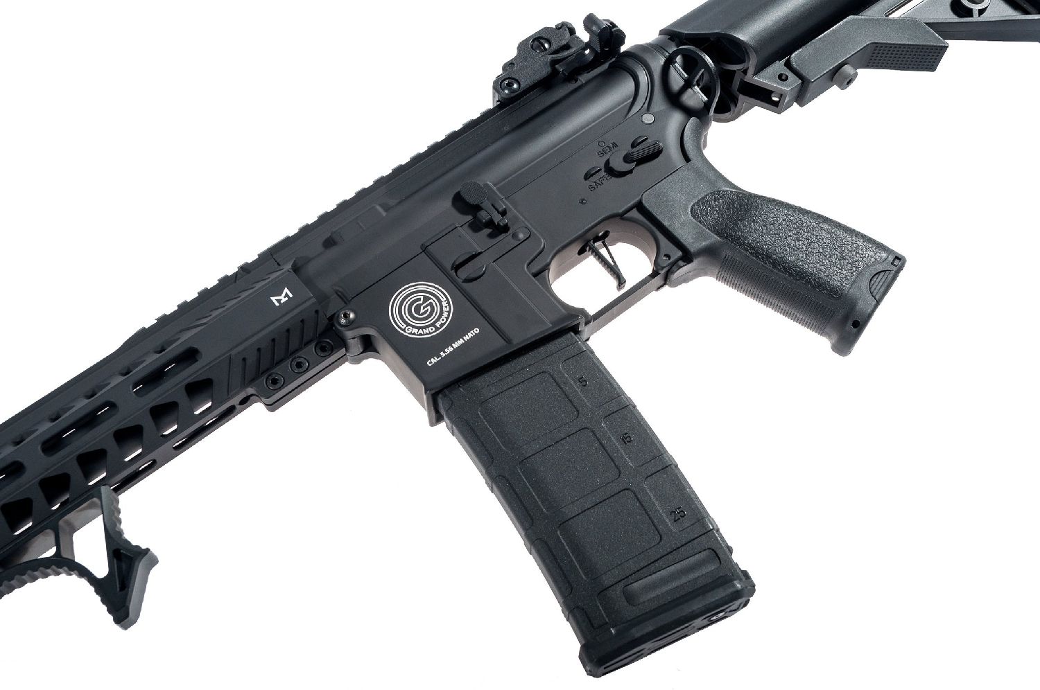 Delta Armory Grand Power AR15 13" M-Lok ALPHA Siyah AEG Airsoft Tüfek / Pil Şarj Setli - Görsel 3