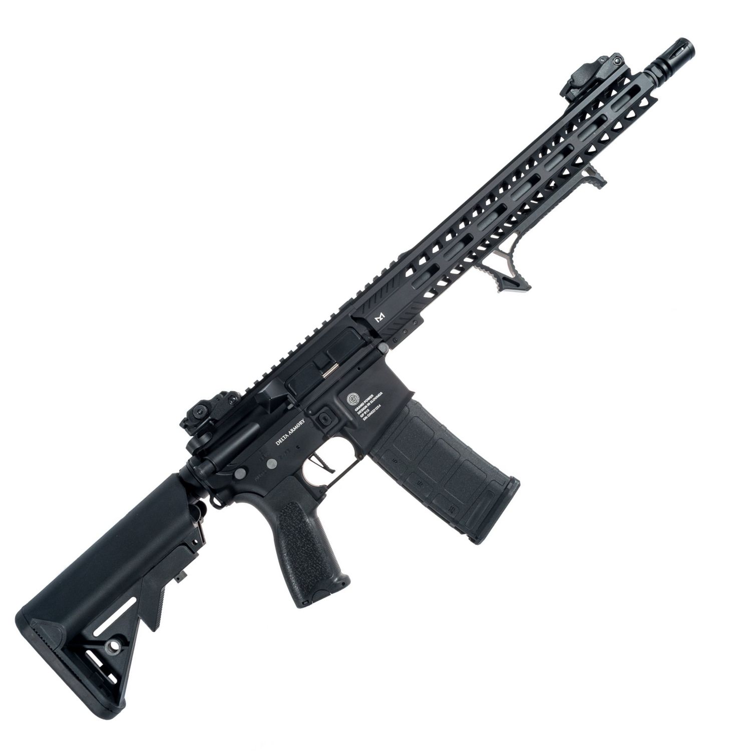 Delta Armory Grand Power AR15 13" M-Lok ALPHA Siyah AEG Airsoft Tüfek / Pil Şarj Setli - Görsel 6