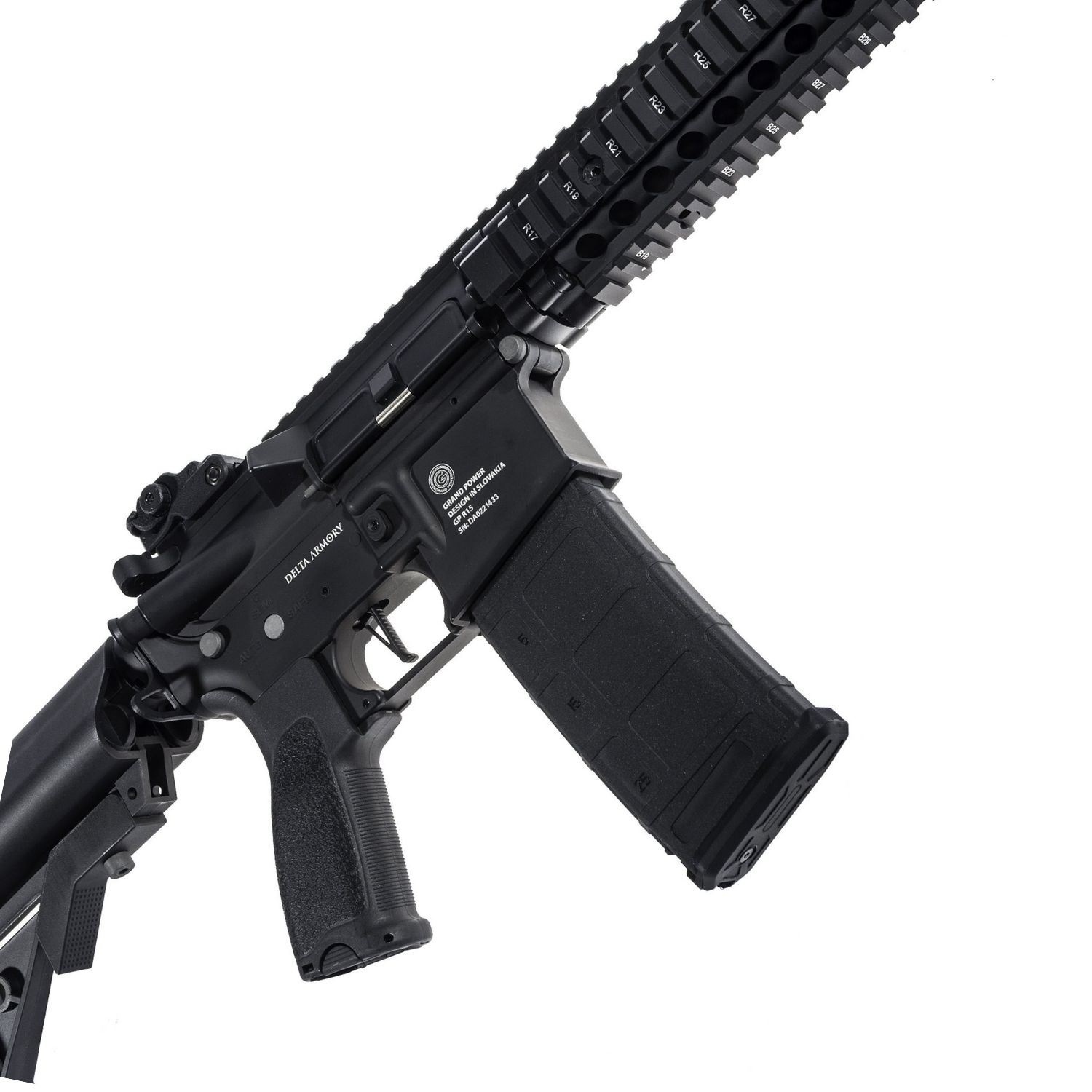 Delta Armory Grand Power AR15 MK18 ALPHA Siyah AEG Airsoft Tüfek / Pil Şarj Setli - Görsel 3