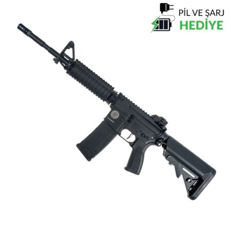 Delta Armory Grand Power AR15 RIS Charlie Siyah AEG Airsoft Tüfek / Pil Şarj Setli