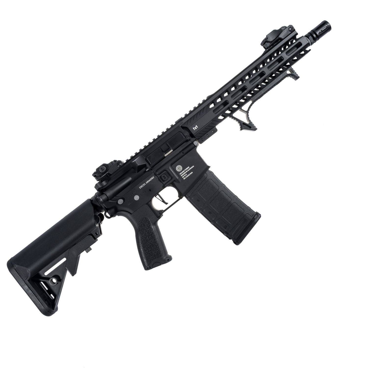 Delta Armory Grand Power M4 AR15 10" M-Lok ALPHA Siyah AEG Airsoft Tüfek / Pil Şarj Setli - Görsel 3