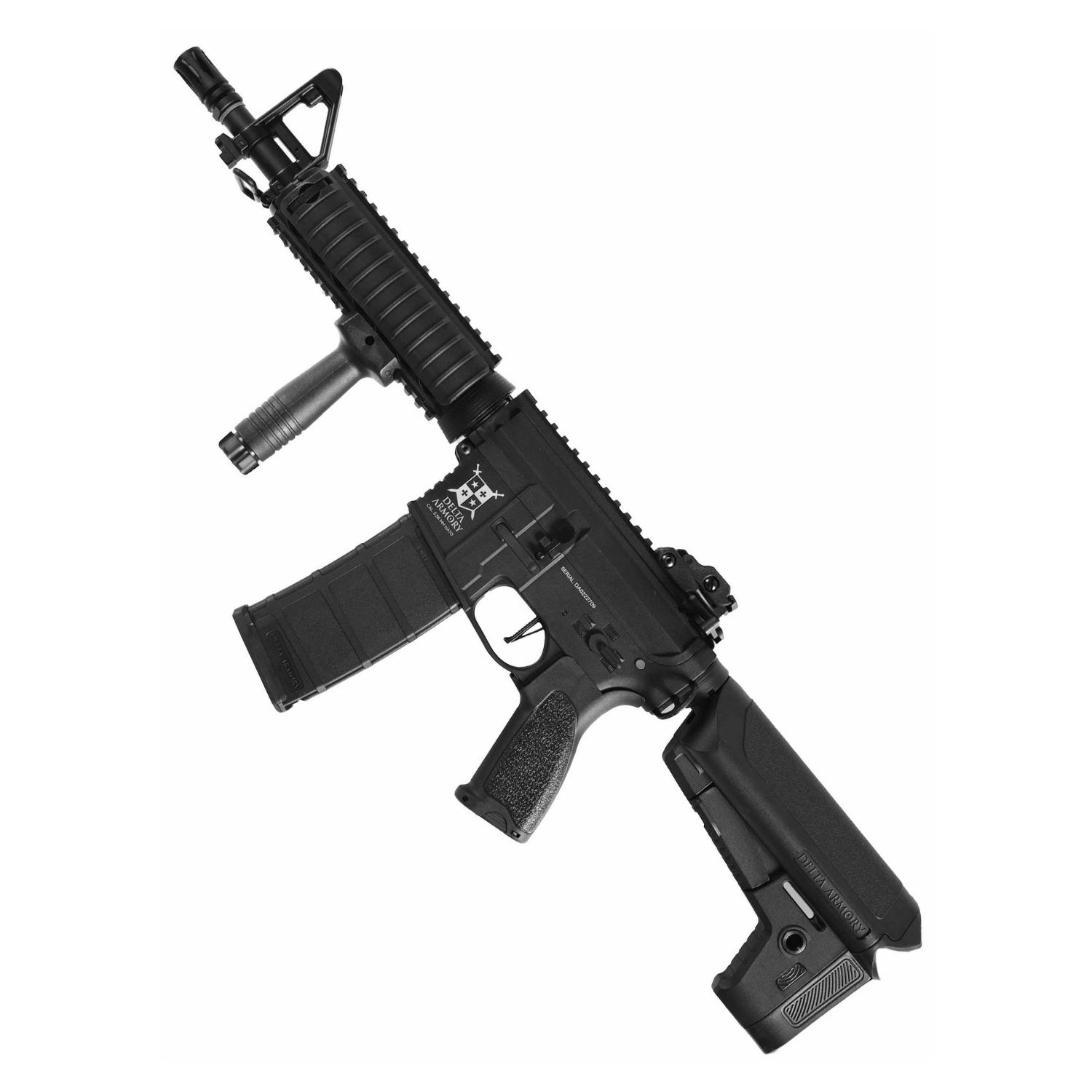 Delta Armory M4 AR15 CQB-R Charlie Siyah AEG Airsoft Tüfek Siyah / Pil Şarj Setli - Görsel 7