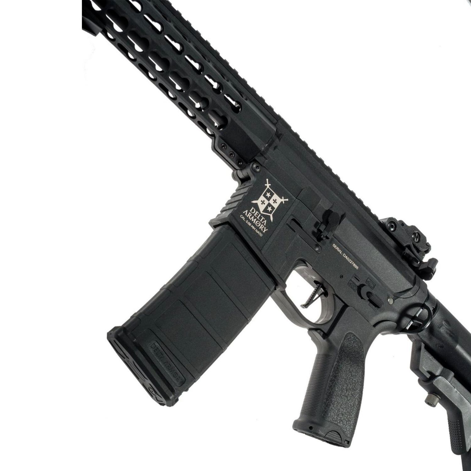 Delta Armory M4 AR15 KeyMod 10" Charlie Siyah AEG Airsoft Tüfek / Pil Şarj Setli - Görsel 2