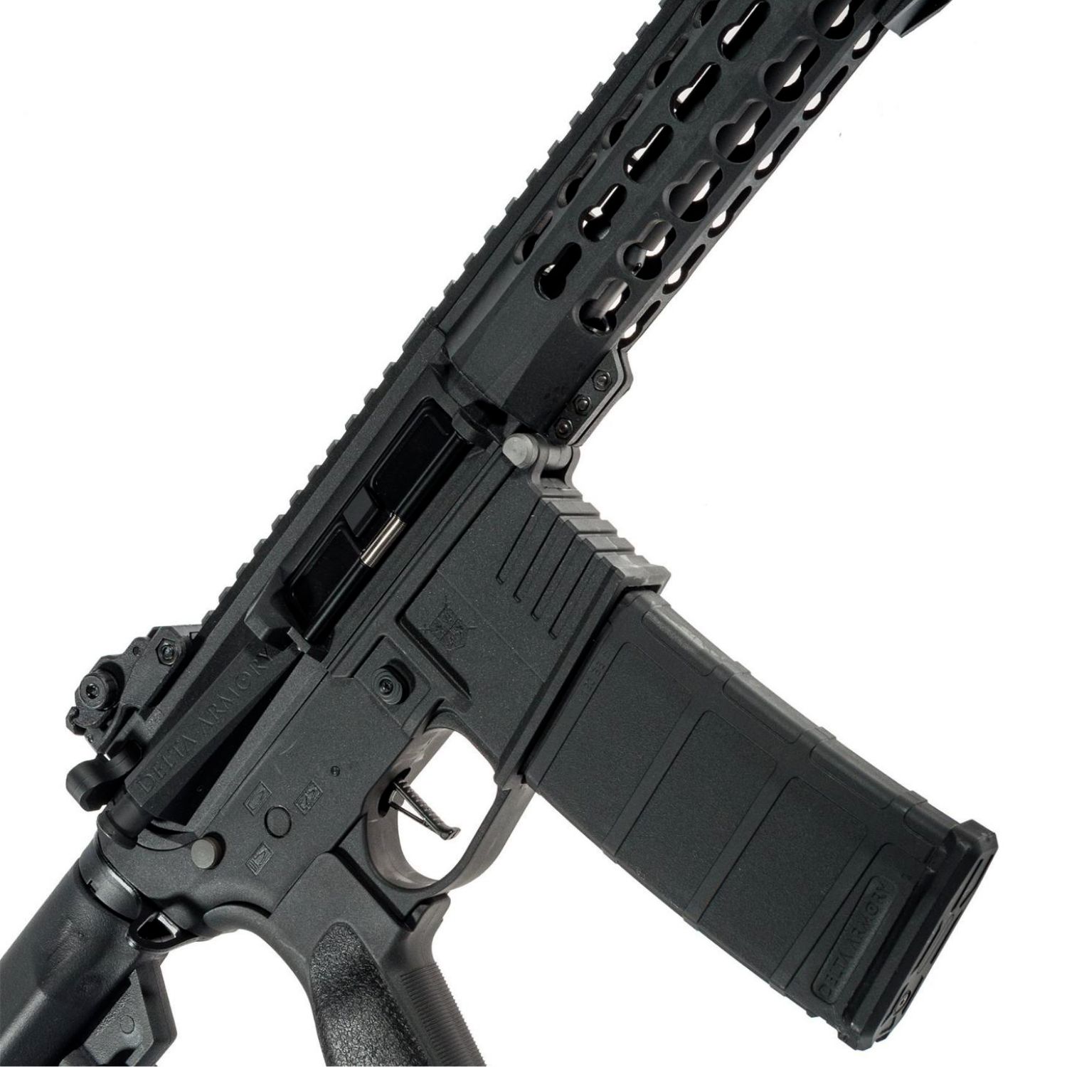 Delta Armory M4 AR15 KeyMod 10" Charlie Siyah AEG Airsoft Tüfek / Pil Şarj Setli - Görsel 3