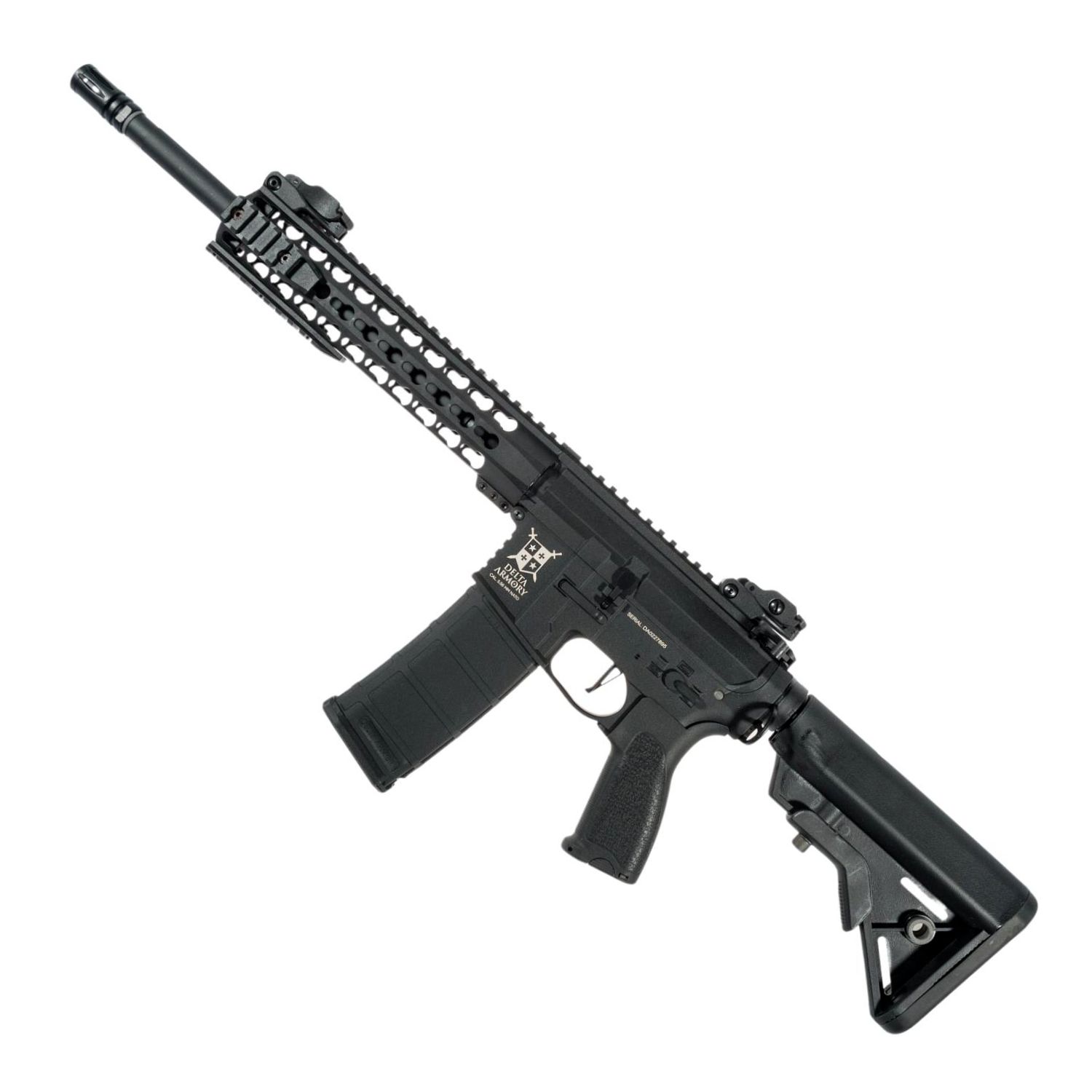 Delta Armory M4 AR15 KeyMod 10" Charlie Siyah AEG Airsoft Tüfek / Pil Şarj Setli - Görsel 6