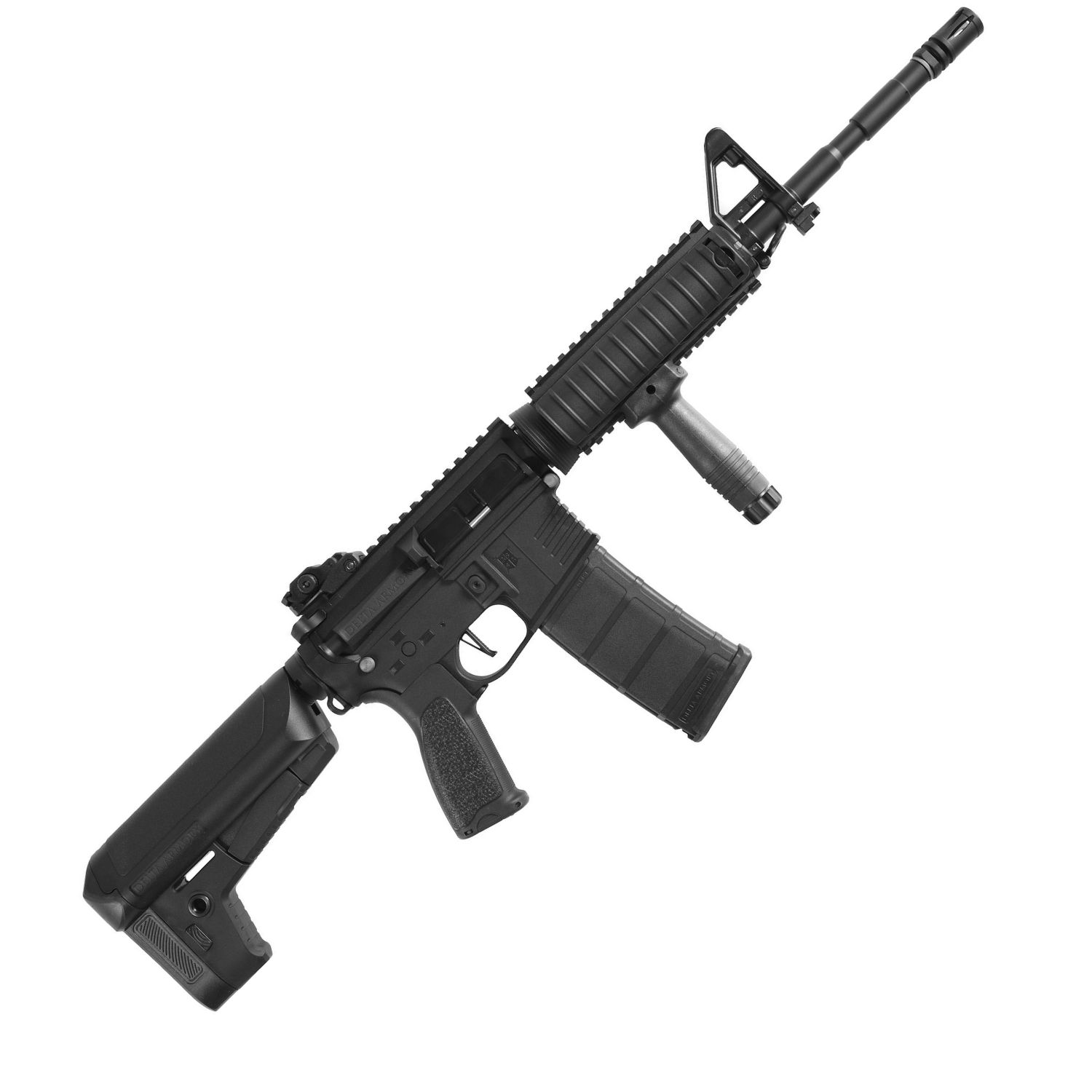 Delta Armory M4 AR15 RIS Charlie Siyah AEG Airsoft Tüfek / Pil Şarj Setli - Görsel 4