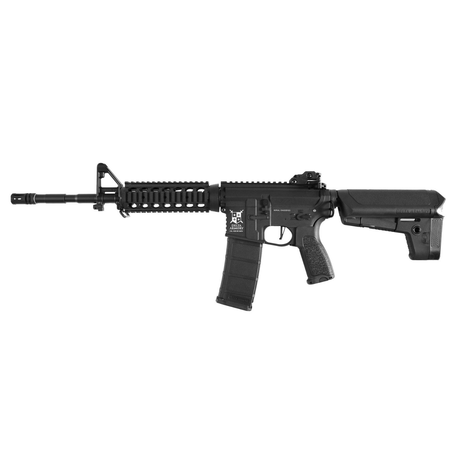 Delta Armory M4 AR15 RIS Charlie Siyah AEG Airsoft Tüfek / Pil Şarj Setli - Görsel 5