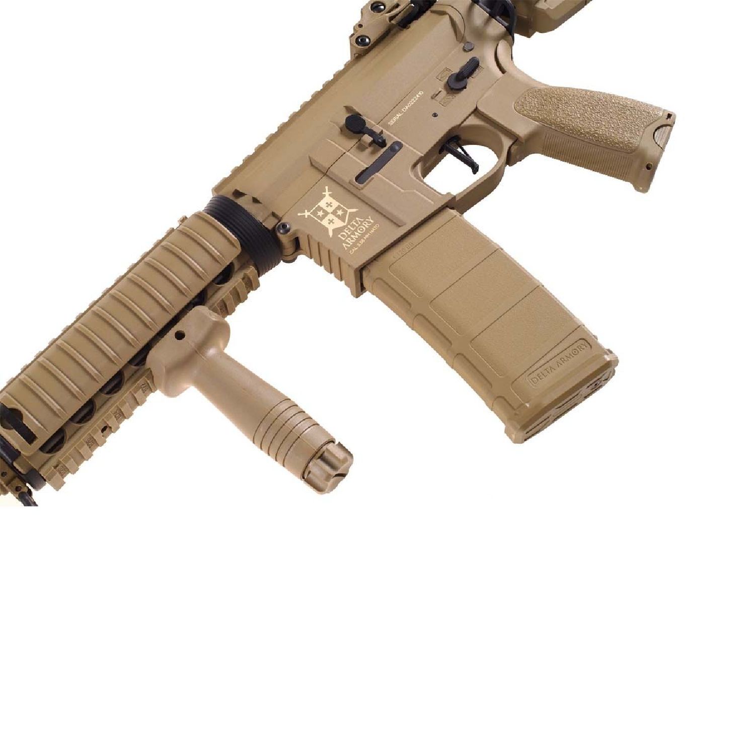 Delta Armory M4 AR15 RIS Charlie Half Tan AEG Airsoft Tüfek / Pil Şarj Setli - Görsel 6