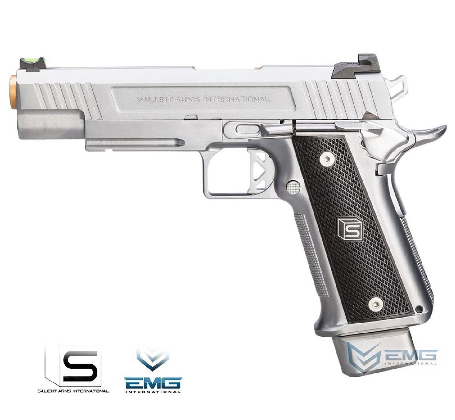 EMG Salient Arms International Lisanslı 2011 Hi-Capa DS 5.1" Gümüş GBB Airsoft Tabanca - Görsel 2