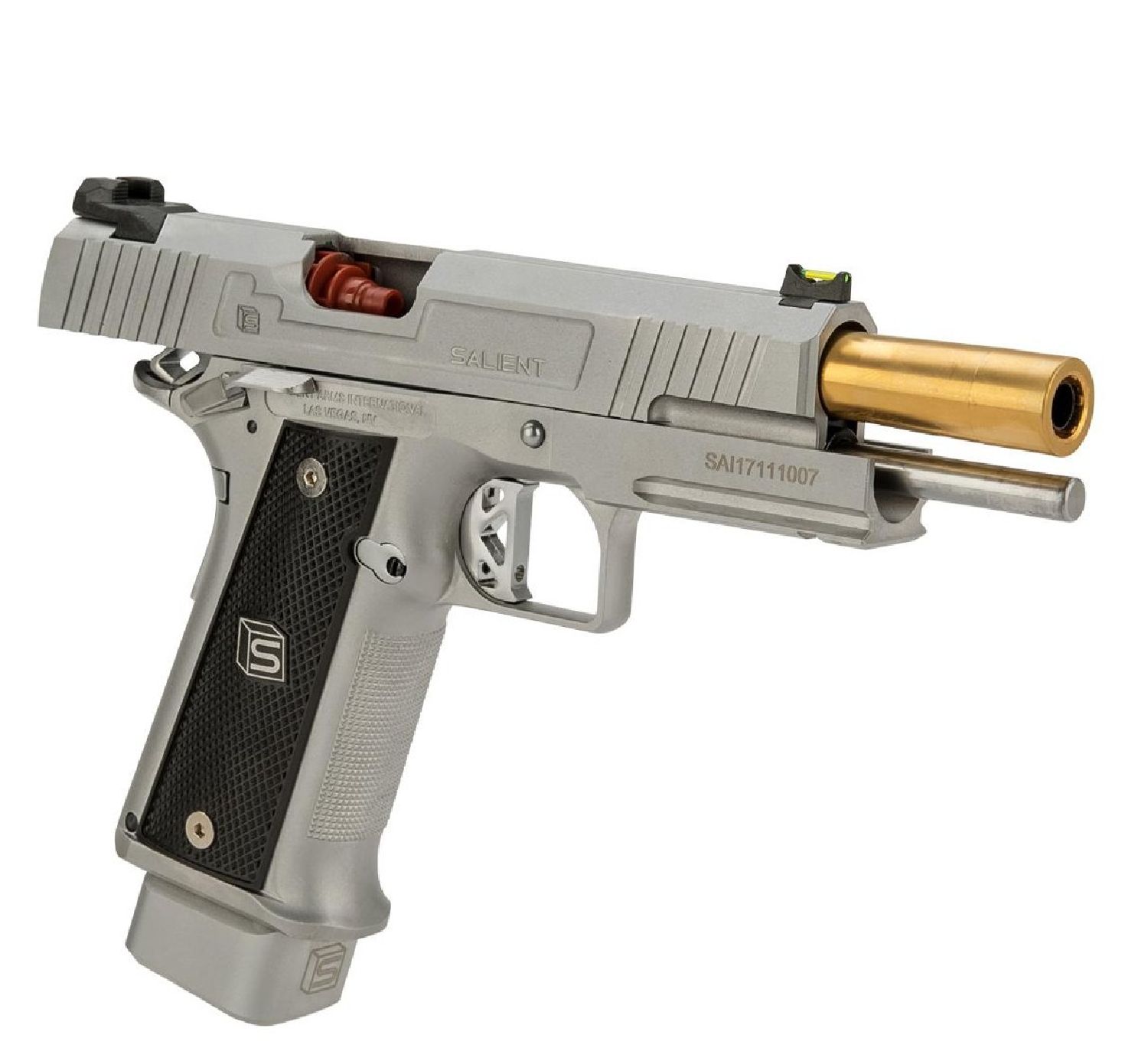 EMG Salient Arms International Lisanslı 2011 Hi-Capa DS 5.1" Gümüş GBB Airsoft Tabanca - Görsel 6