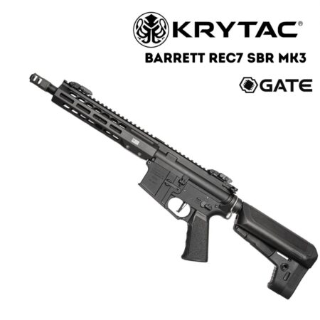 KRYTAC Barrett REC7 SBR MK3 GATE Siyah AEG Airsoft Tüfek