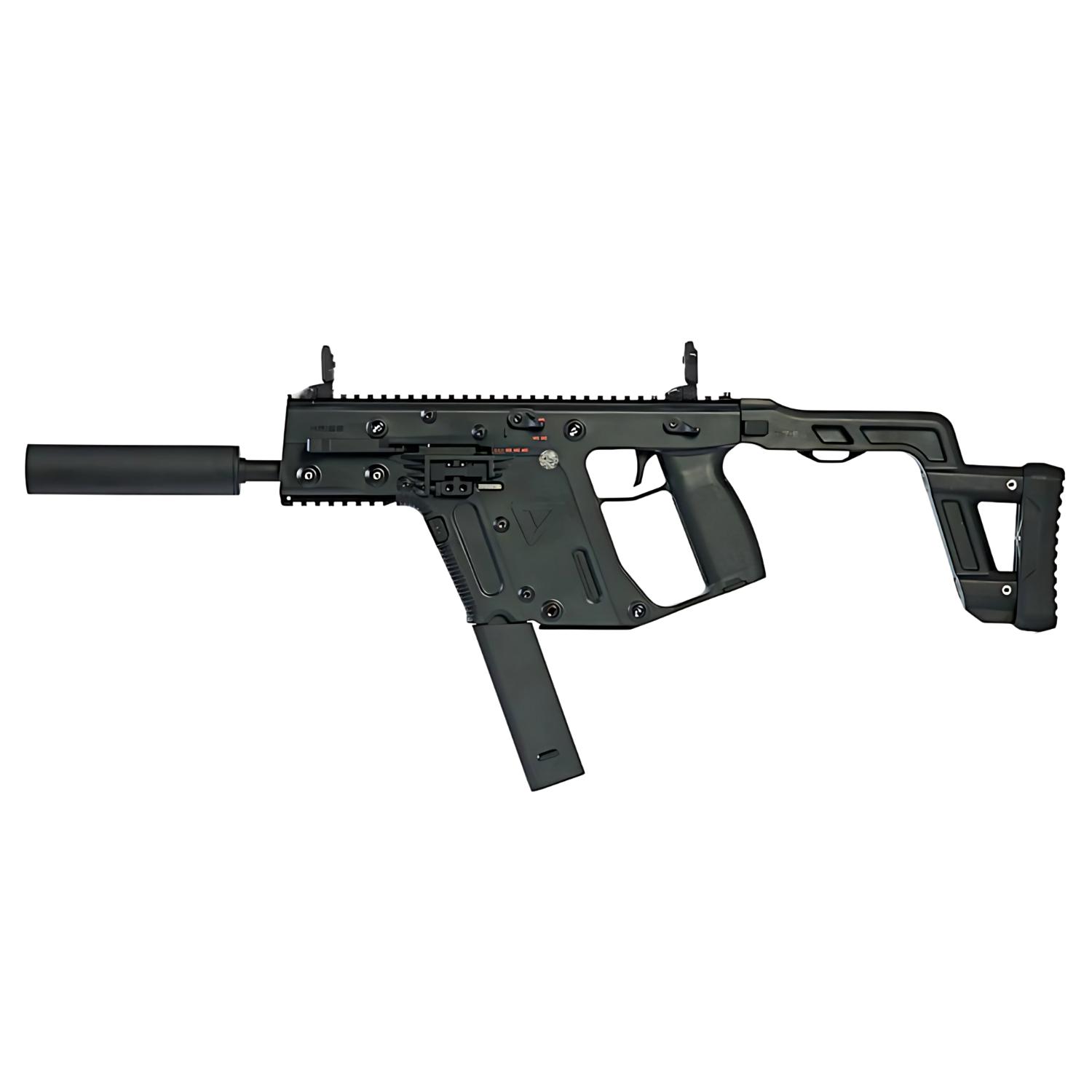 KRYTAC Kriss Vector SMG Mock Susturuculu Siyah AEG Airsoft Tüfek