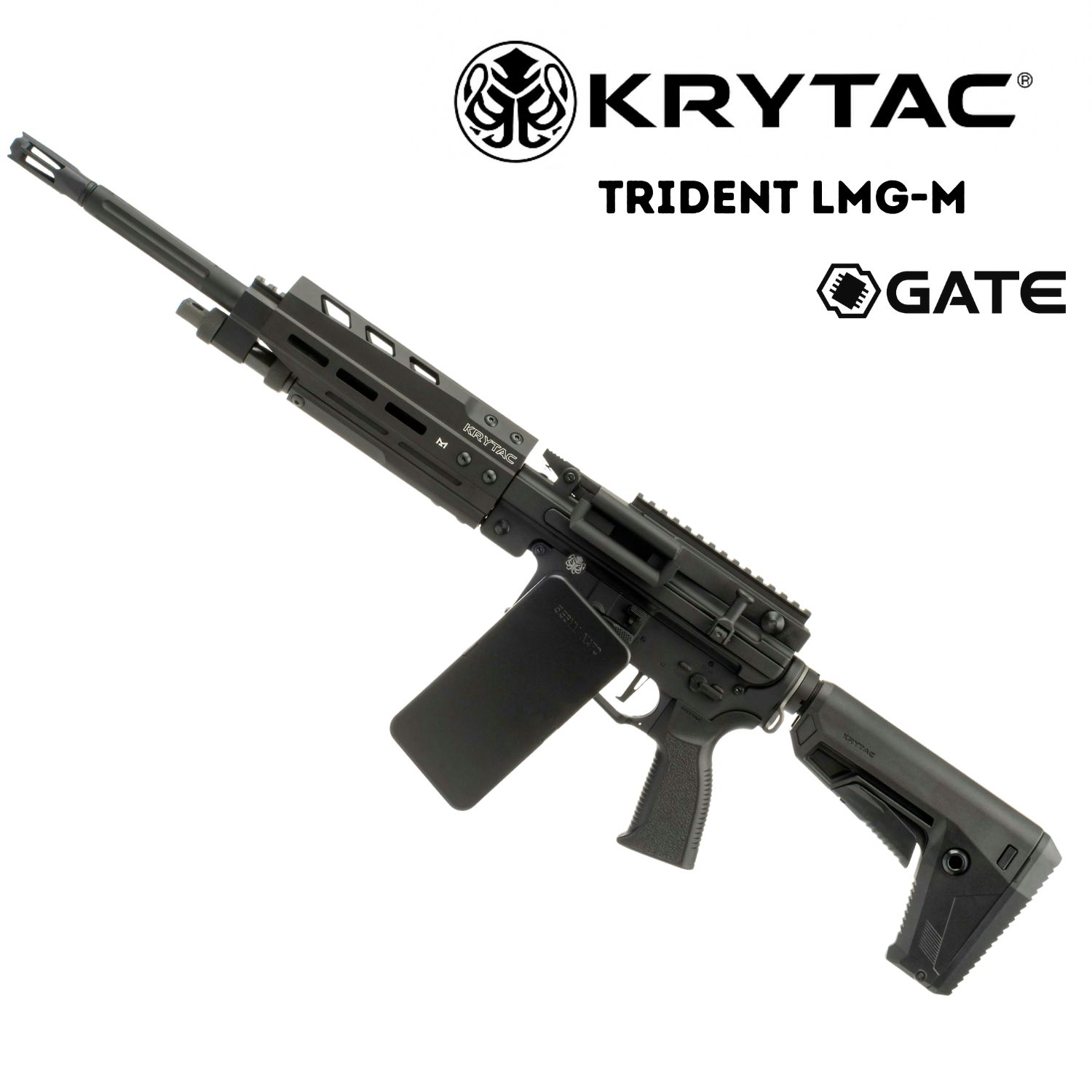 KRYTAC Trident LMG-M GATE Enhanced M-Lok Siyah AEG Airsoft Tüfek