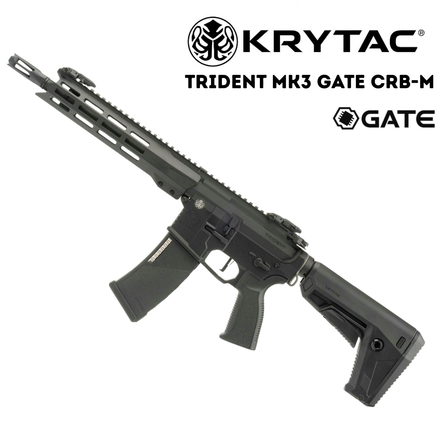 KRYTAC Trident MK3 GATE CRB-M (M-Lok) Siyah AEG Airsoft Tüfek