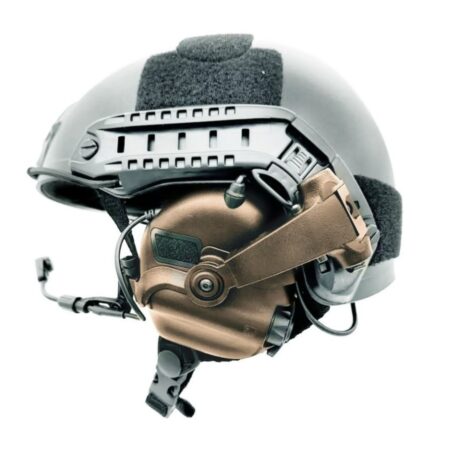 OPSMEN EARMOR M32X PLUS Kask Uyumlu Telsiz Girişli (Cayote Brown) Kahverengi Elektronik Atış Kulaklığı