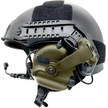 OPSMEN EARMOR M32X PLUS Kask Uyumlu Telsiz Girişli (Foliage Green) Yeşil Elektronik Atış Kulaklığı