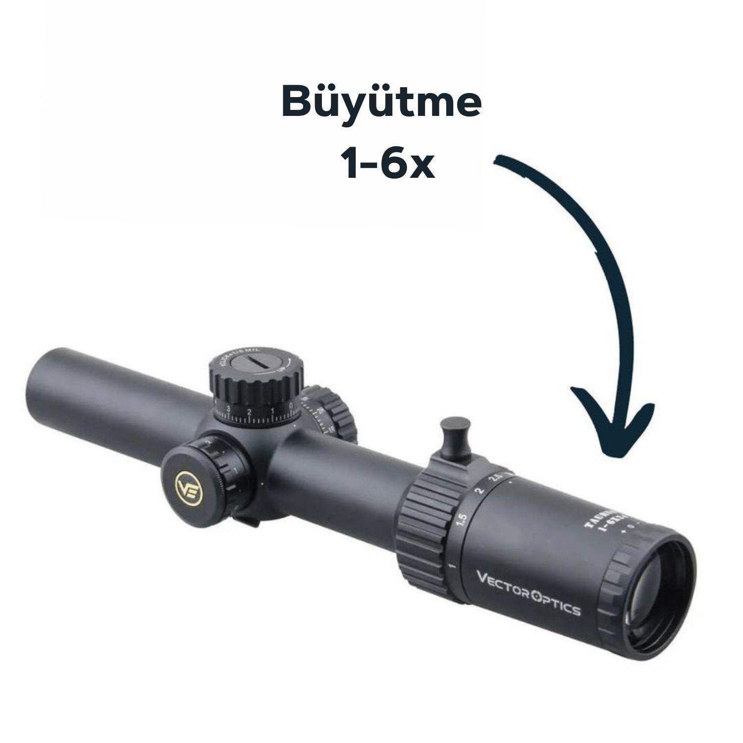 Vector Optics Taurus 1-6x24 FFP Tüfek Dürbünü - Görsel 4