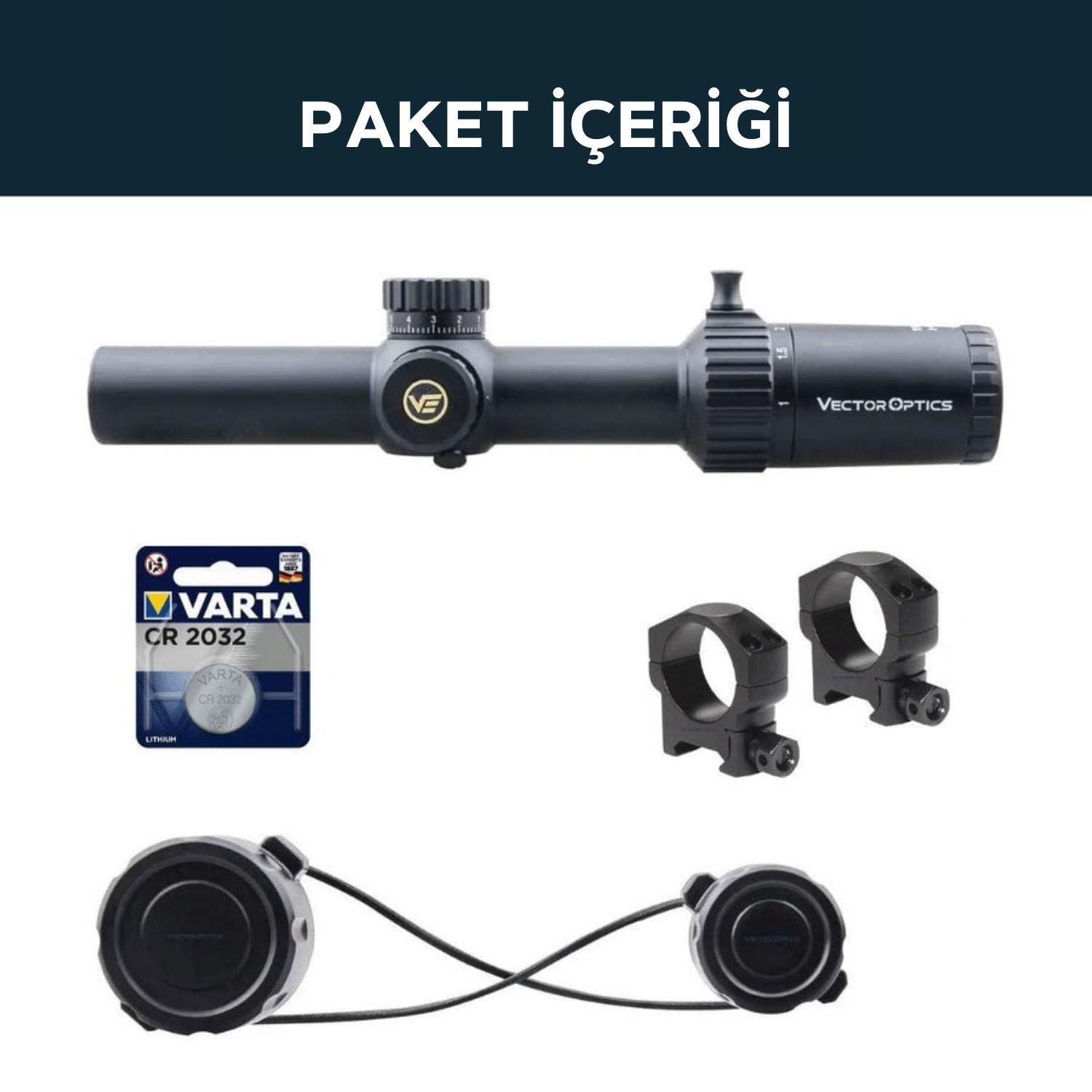 Vector Optics Taurus 1-6x24 FFP Tüfek Dürbünü - Görsel 6