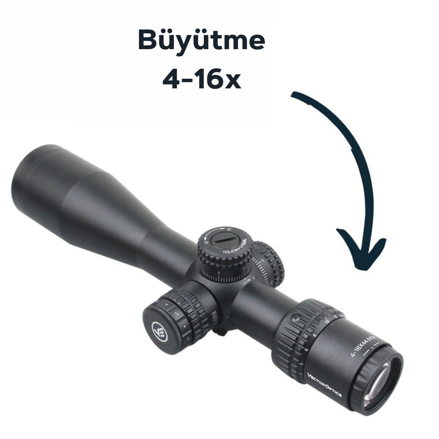 Vector Optics Veyron 4-16x44 IR FFP Tüfek Dürbünü - Görsel 2