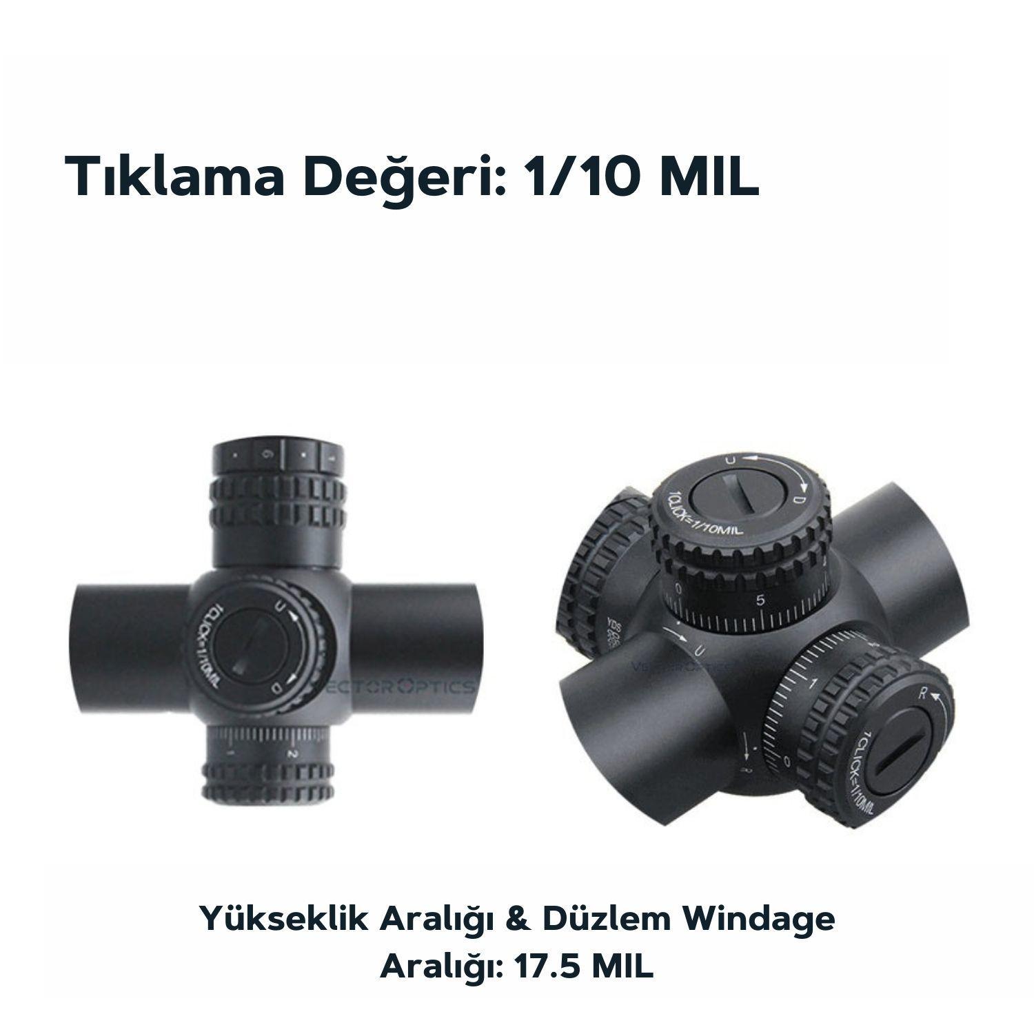 Vector Optics Veyron 4-16x44 IR FFP Tüfek Dürbünü - Görsel 7