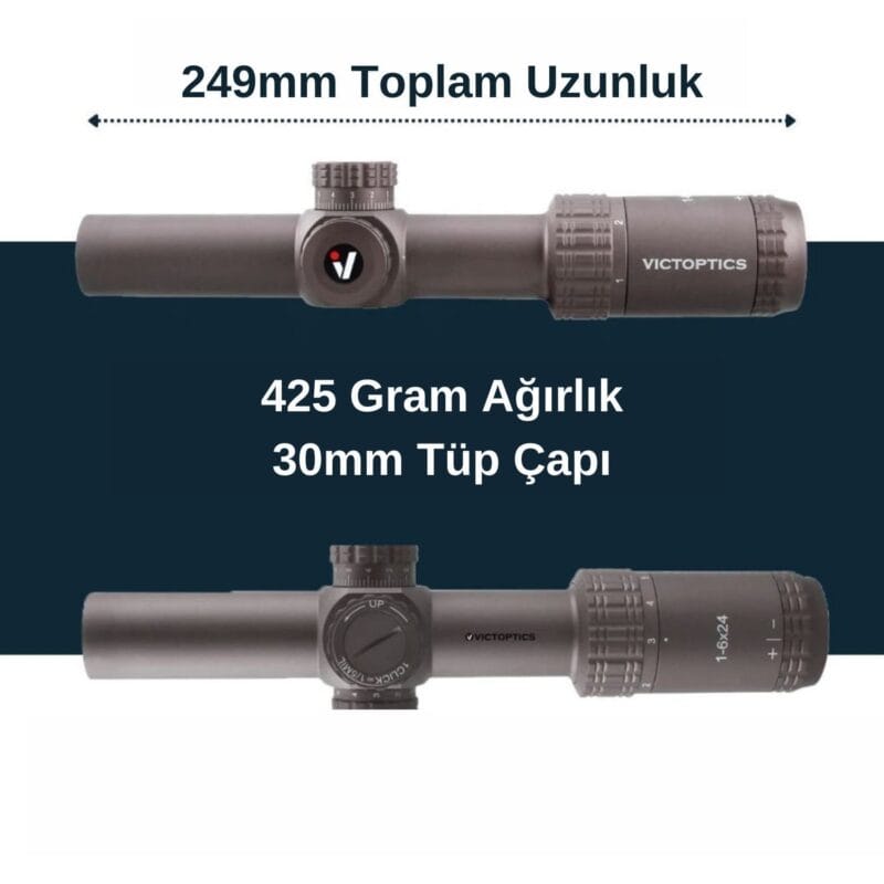Victoptics S6 1-6×24 Coyote FDE LPVO Tüfek Dürbünü - ISG Airsoft