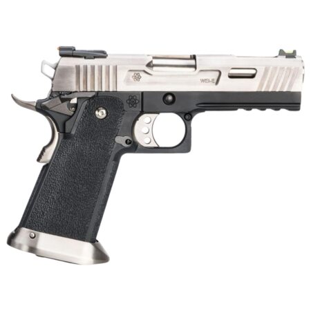 WE Hi-Capa Allosaurus 4.3" Silver Full Auto GBB Airsoft Tabanca
