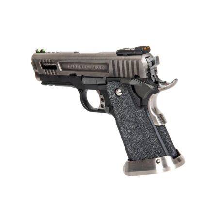WE Hi-Capa Brontosaurus 3.8" Silver Full Auto GBB Airsoft Tabanca