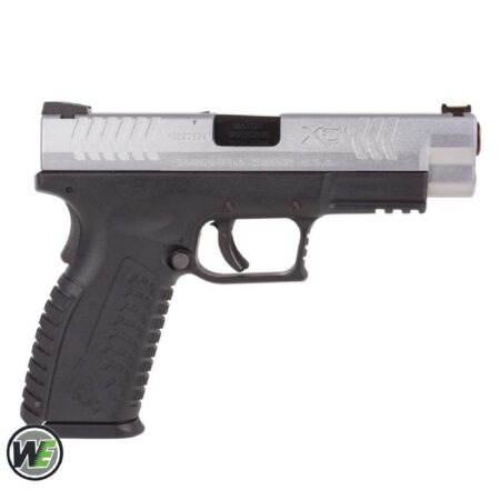 WE Springfield Armory XDM 4.5" Silver 2-Tone GBB Airsoft Tabanca