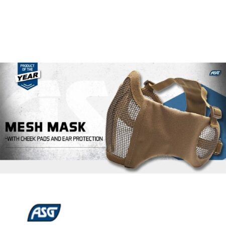 ASG Kulak ve Ağız Korumalı Tan Çöl Rengi Airsoft Maske