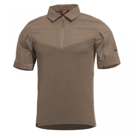 Pentagon Ranger Fermuarlı Rip-Stop Kısa Kollu Tan Gömlek