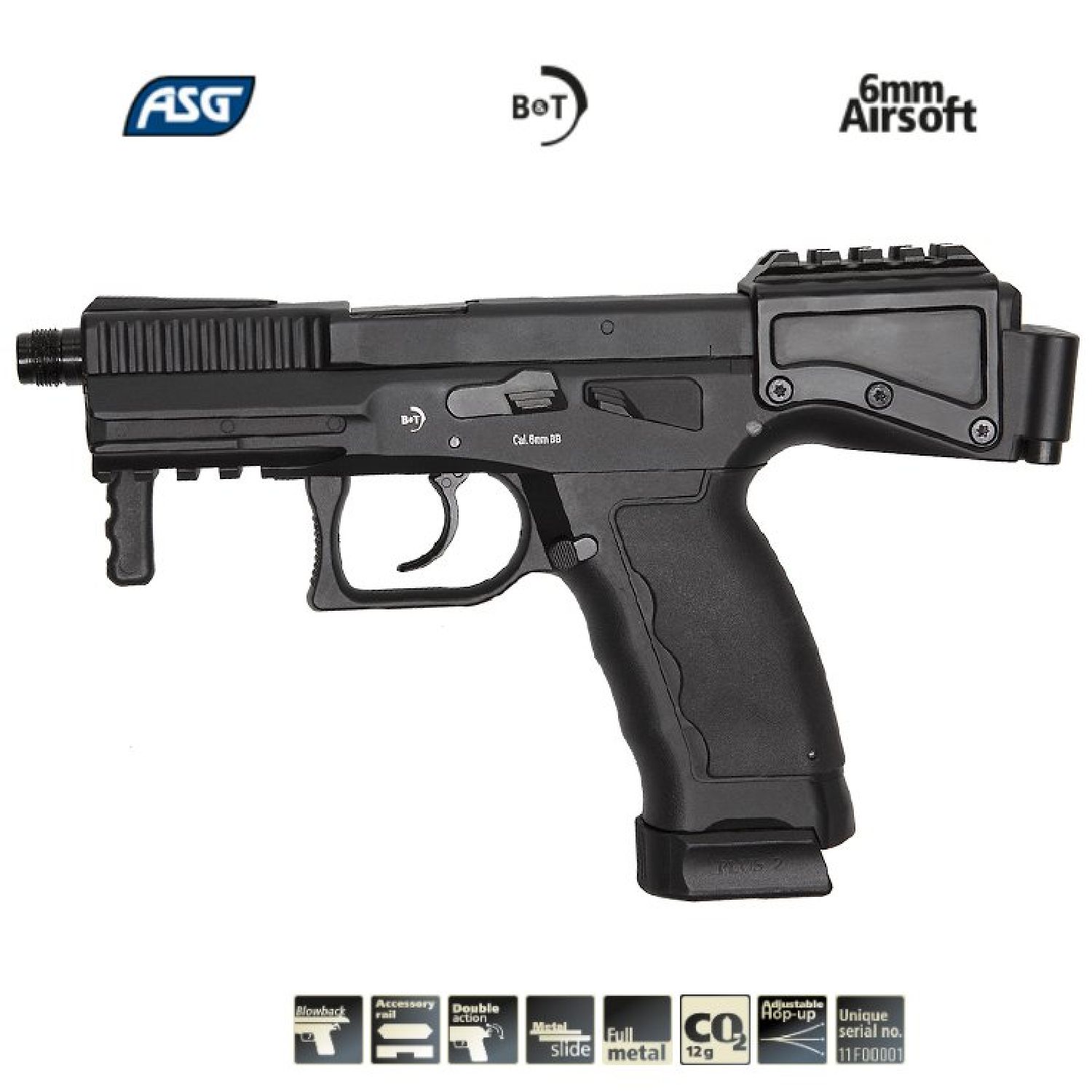 ASG BT Lisanslı USW A1 CO2 Blowback Airsoft Tabanca
