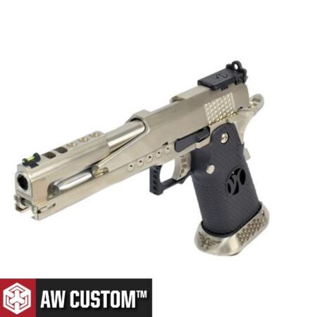 AW HX2201 Gold Standard IPSC Turnuva Gümüş GBB Airsoft Tabanca