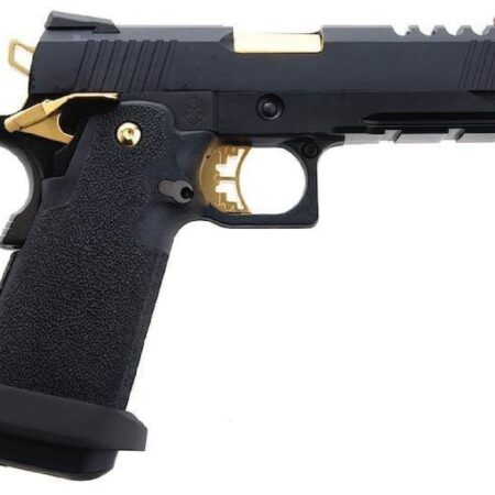 AW HX2711 4.3" Hi-Capa Slide Cut Compact Black & Gold GBB Airsoft Tabanca